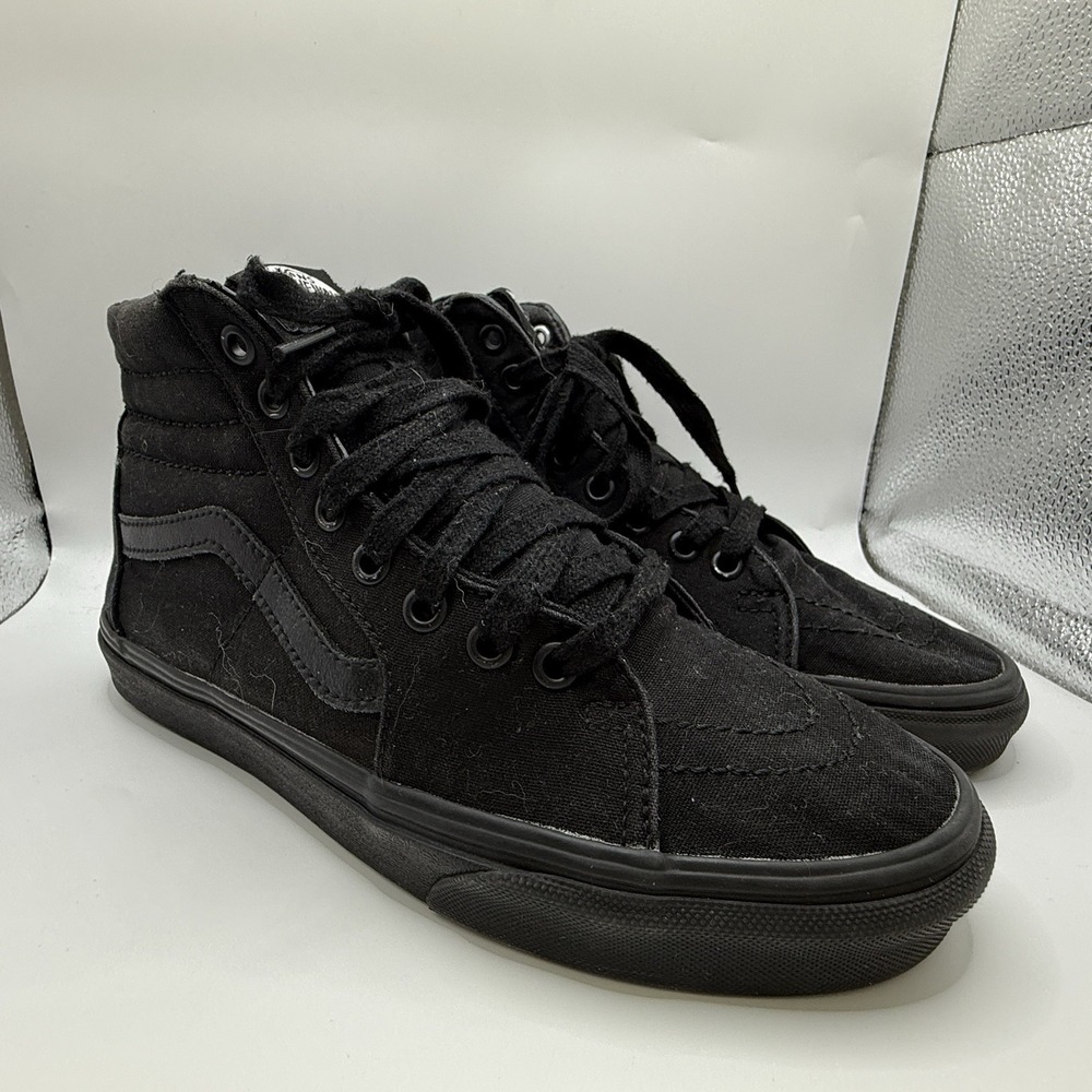 Vans Sk8-Hi Men's Size 6.5 Women's 8 Triple Black Sneakers‎ (500714)